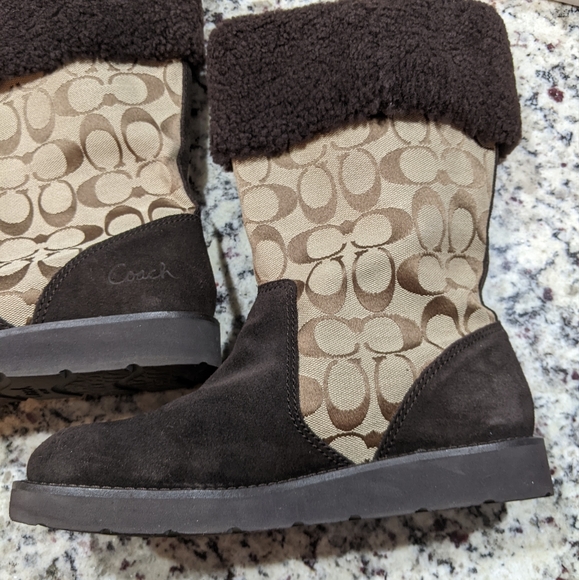 Coach Kally Brown Boots Size 8 Width M - Picture 6 of 16